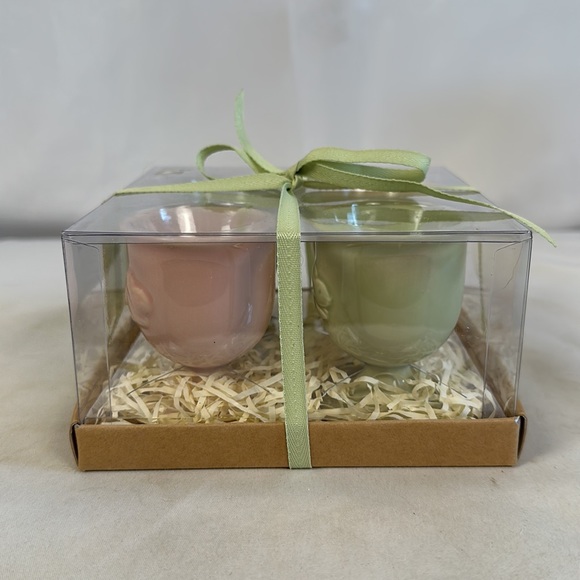 Vintage Hallmark Ceramic Decorative Egg Cup Holders. Set of Four. 1990 NIB - Picture 5 of 9